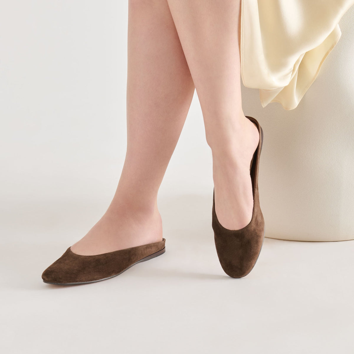 Dolce Vita SHOES Eila Dk Brown Suede Flats