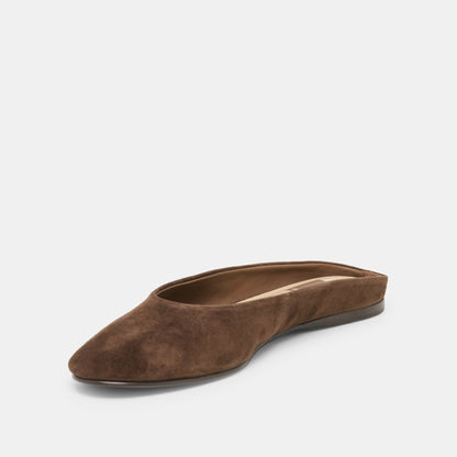 Dolce Vita SHOES Eila Dk Brown Suede Flats