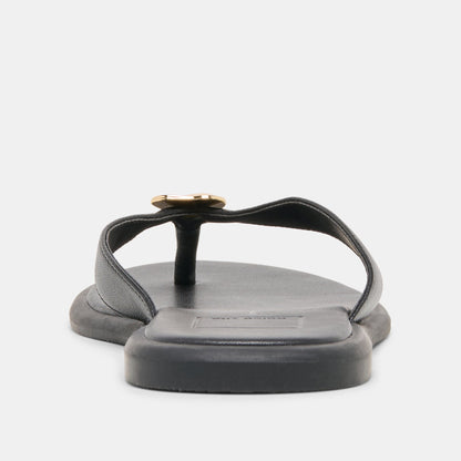Dolce Vita SHOES Jaina Black Leather Sandals