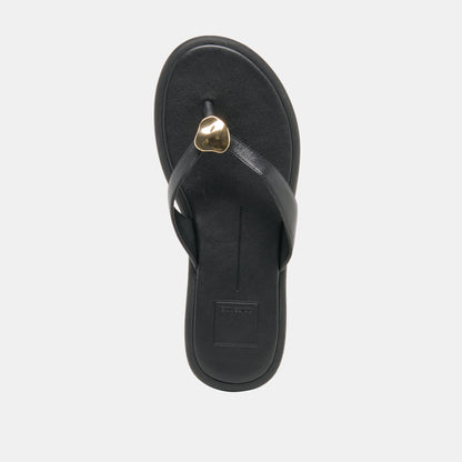 Dolce Vita SHOES Jaina Black Leather Sandals