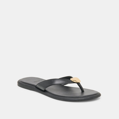 Dolce Vita SHOES Jaina Black Leather Sandals