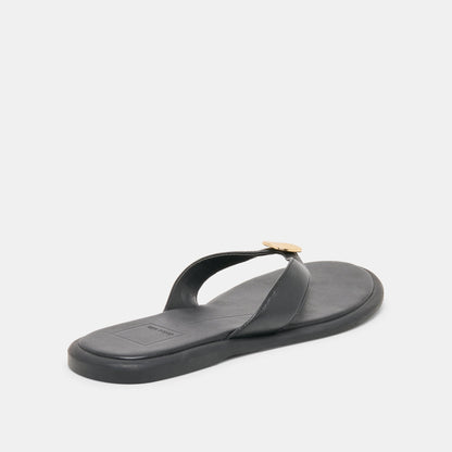 Dolce Vita SHOES Jaina Black Leather Sandals