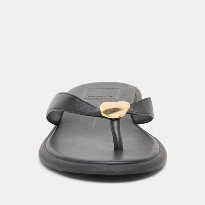 Dolce Vita SHOES Jaina Black Leather Sandals