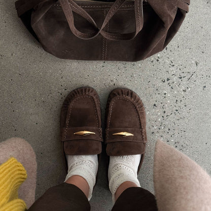 Dolce Vita SHOES Jodero Dk Brown Suede Flats