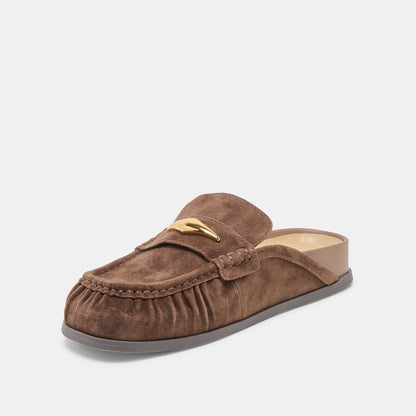 Dolce Vita SHOES Jodero Dk Brown Suede Flats