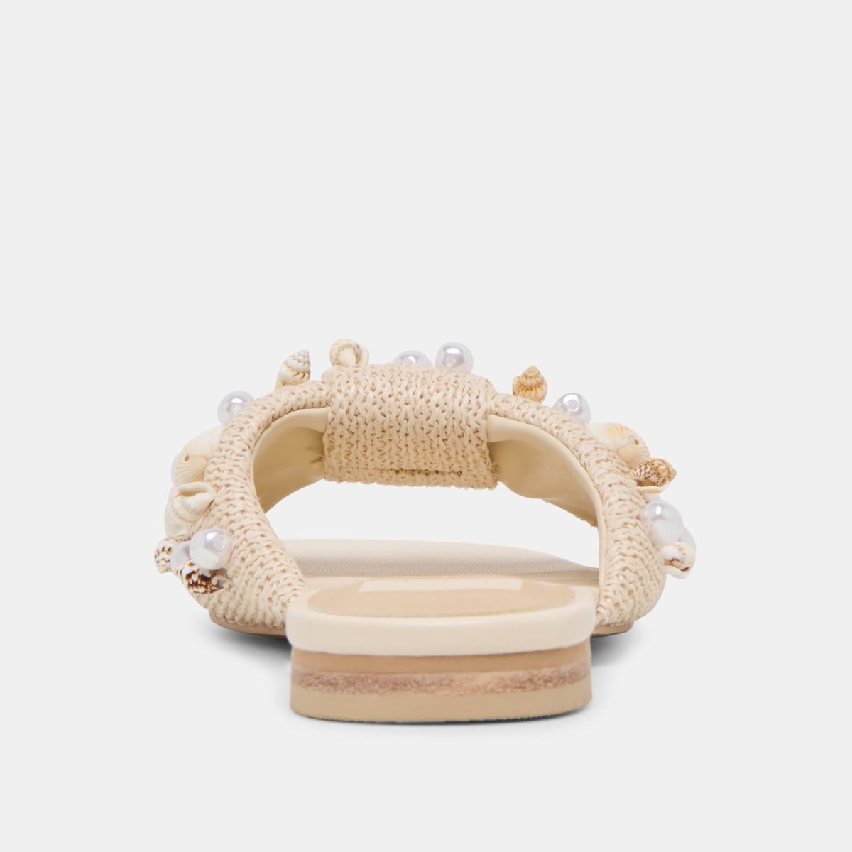 Dolce Vita SHOES Lizza Oatmeal Beaded Raffia Sandals