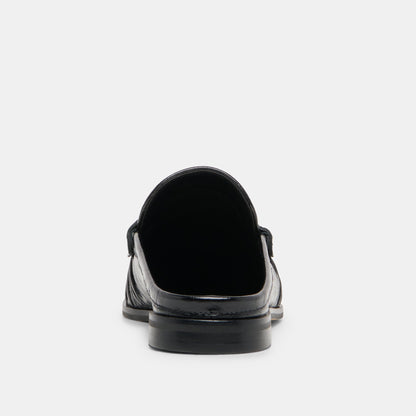 Dolce Vita SHOES BETZY Midnight Crinkle Patent Closed-Toe Slip-On Loafers