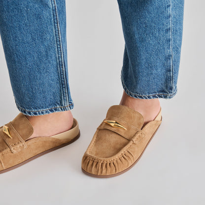 Dolce Vita SHOES Jodero Lt Brown Suede Flats