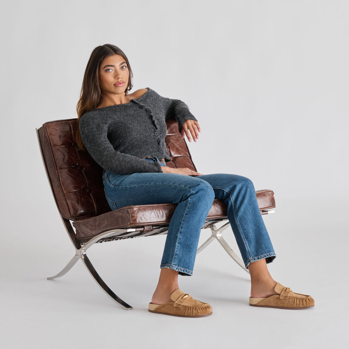 Dolce Vita SHOES Jodero Lt Brown Suede Flats