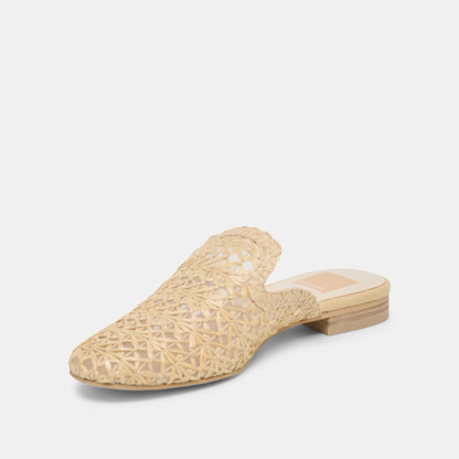 Dolce Vita SHOES Kirt Lt Natural Cross Hatch Raffia Flats