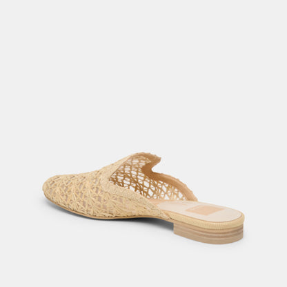 Dolce Vita SHOES Kirt Lt Natural Cross Hatch Raffia Flats