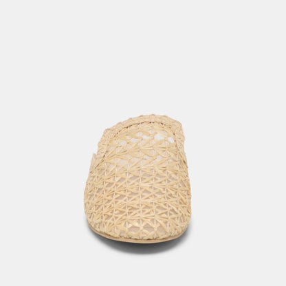 Dolce Vita SHOES Kirt Lt Natural Cross Hatch Raffia Flats