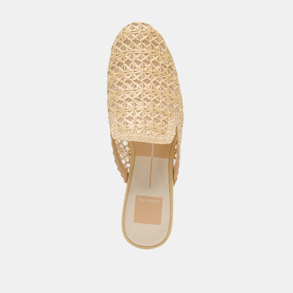 Dolce Vita SHOES Kirt Lt Natural Cross Hatch Raffia Flats