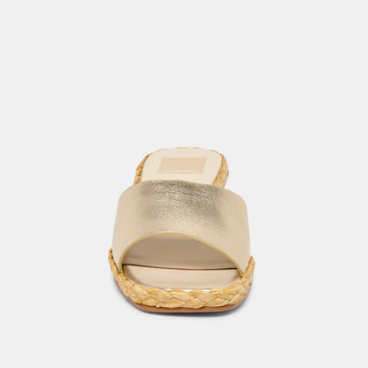 Dolce Vita SHOES Dixi Platinum Leather Sandals