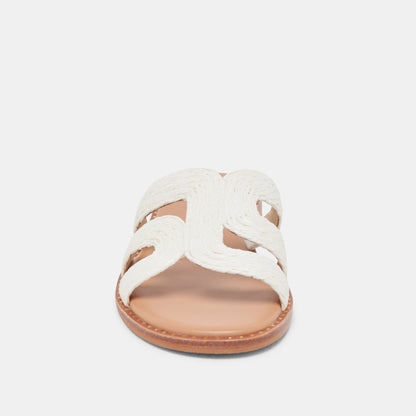 Dolce Vita SHOES EMON SANDALS WHITE RAFFIA
 – Dolce Vita