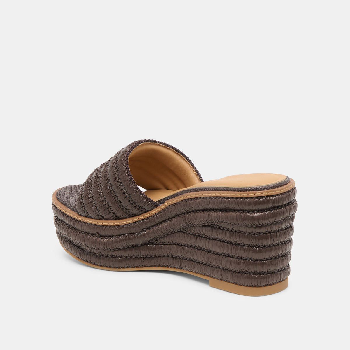 Dolce Vita SHOES Throne Chocolate Raffia Wedges