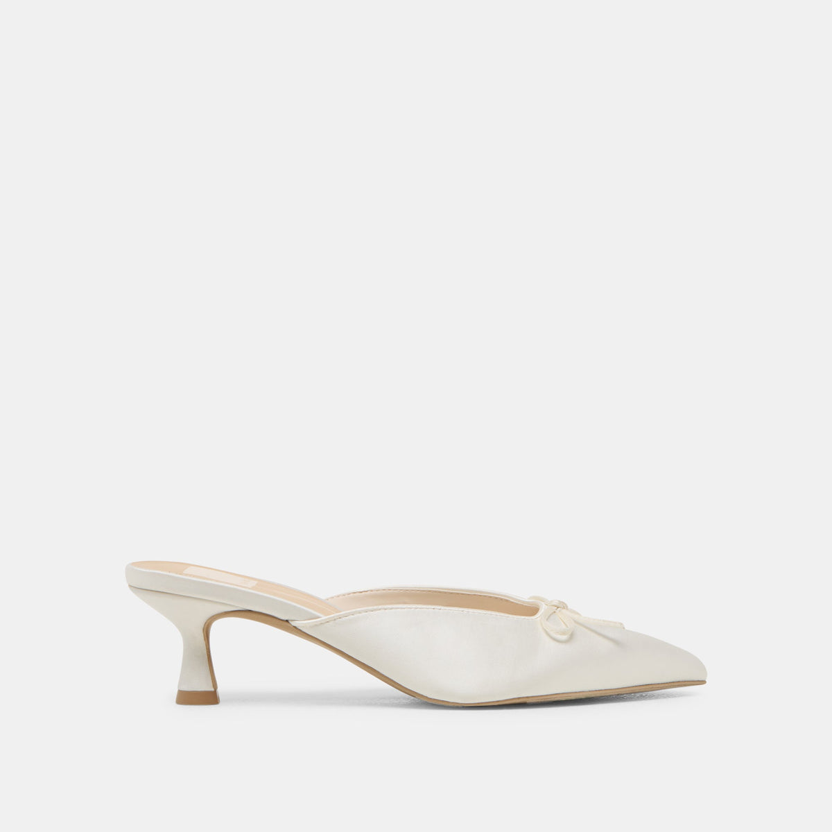 Dolce Vita SHOES Cleo Off White Satin Heels