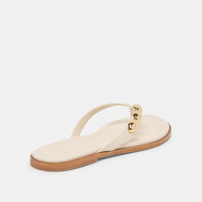 Dolce Vita SHOES Juny Off White Leather Sandals
