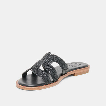 Dolce Vita SHOES EMON Black Stella Slide Open-Toe Sandals