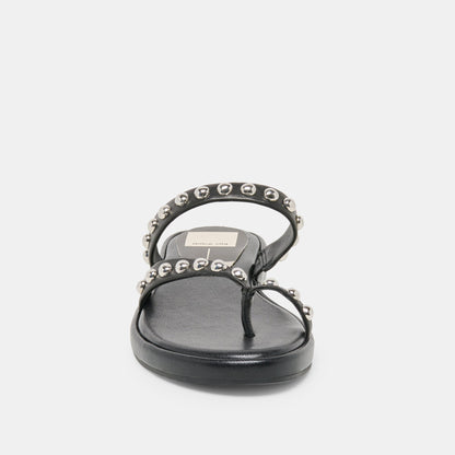 Dolce Vita SHOES Amary Stud Black Leather Sandals
