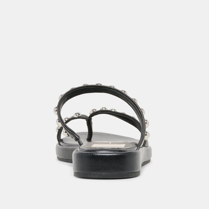 Dolce Vita SHOES Amary Stud Black Leather Sandals