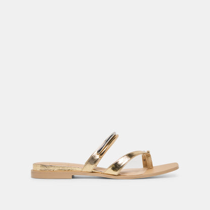 Dolce Vita SHOES Tarina Gold Leather Sandals