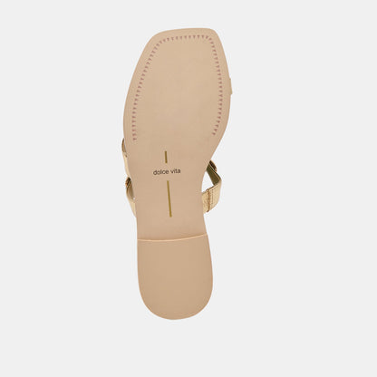 Dolce Vita SHOES Tarina Gold Leather Sandals