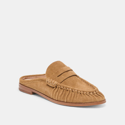 Dolce Vita SHOES BETZY Lt Brown Suede Closed-Toe Slip-On Loafers