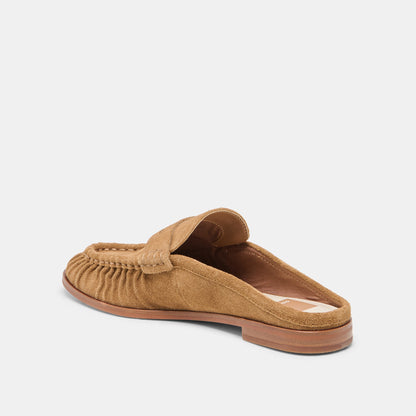 Dolce Vita SHOES BETZY Lt Brown Suede Closed-Toe Slip-On Loafers