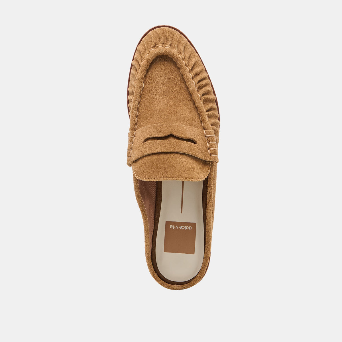 Dolce Vita SHOES BETZY Lt Brown Suede Closed-Toe Slip-On Loafers