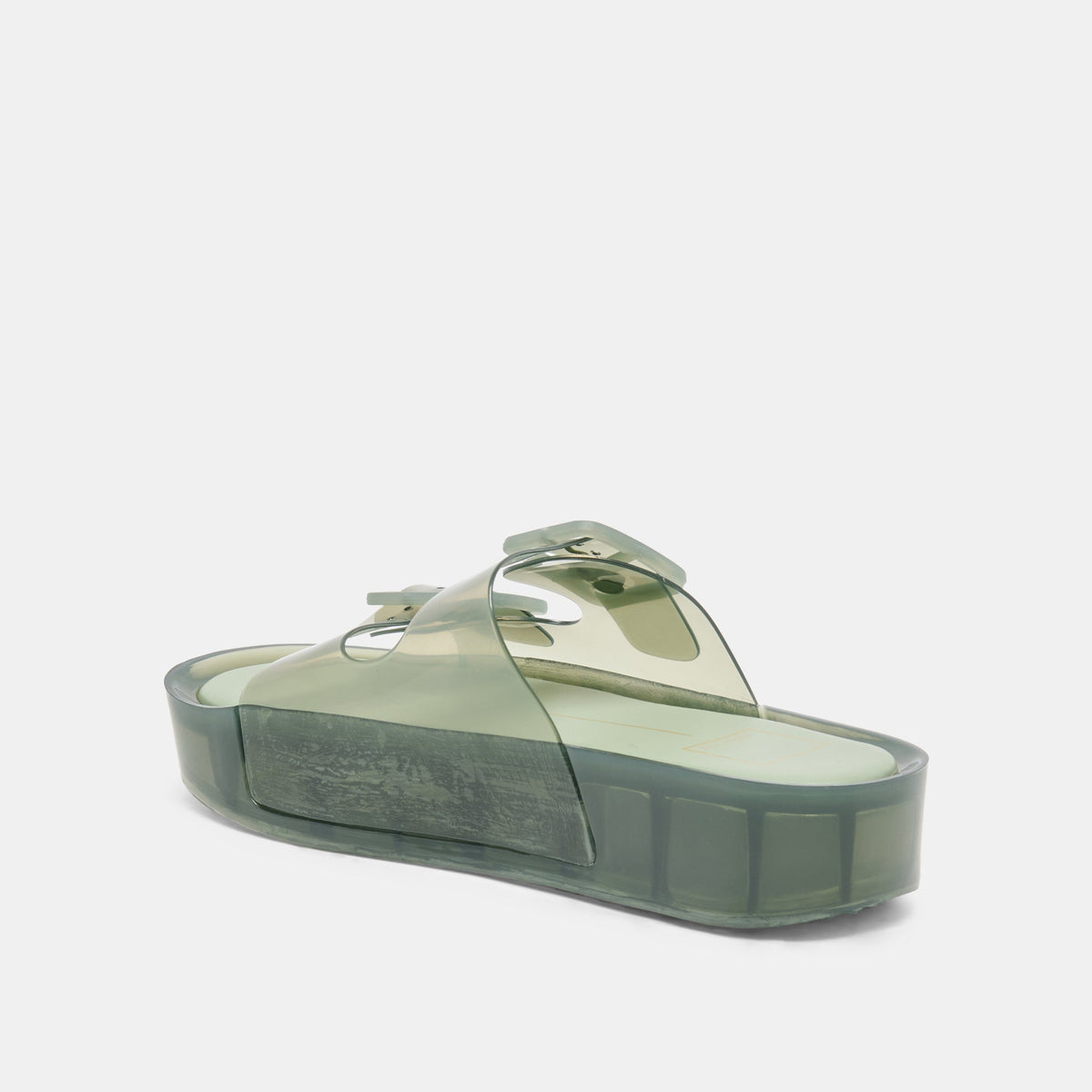 Dolce Vita SHOES JULIO X Olive Vinyl Jelly Platform Sandals