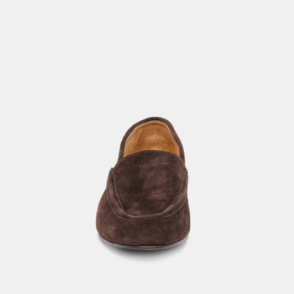 Dolce Vita SHOES Mattie Dk Brown Suede Loafers