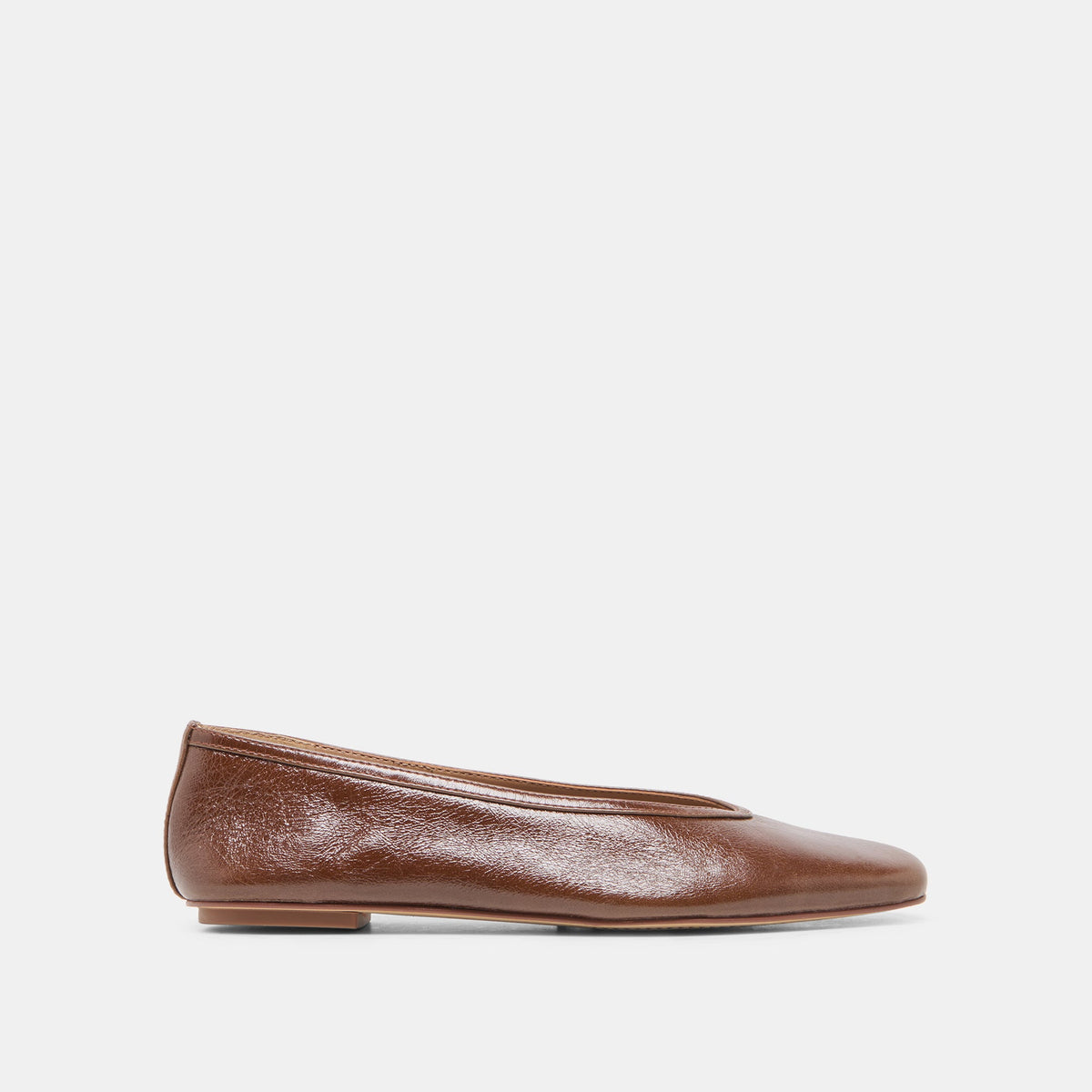 Dolce Vita SHOES CARET Russet Leather Pointed-Toe Ballet Flats