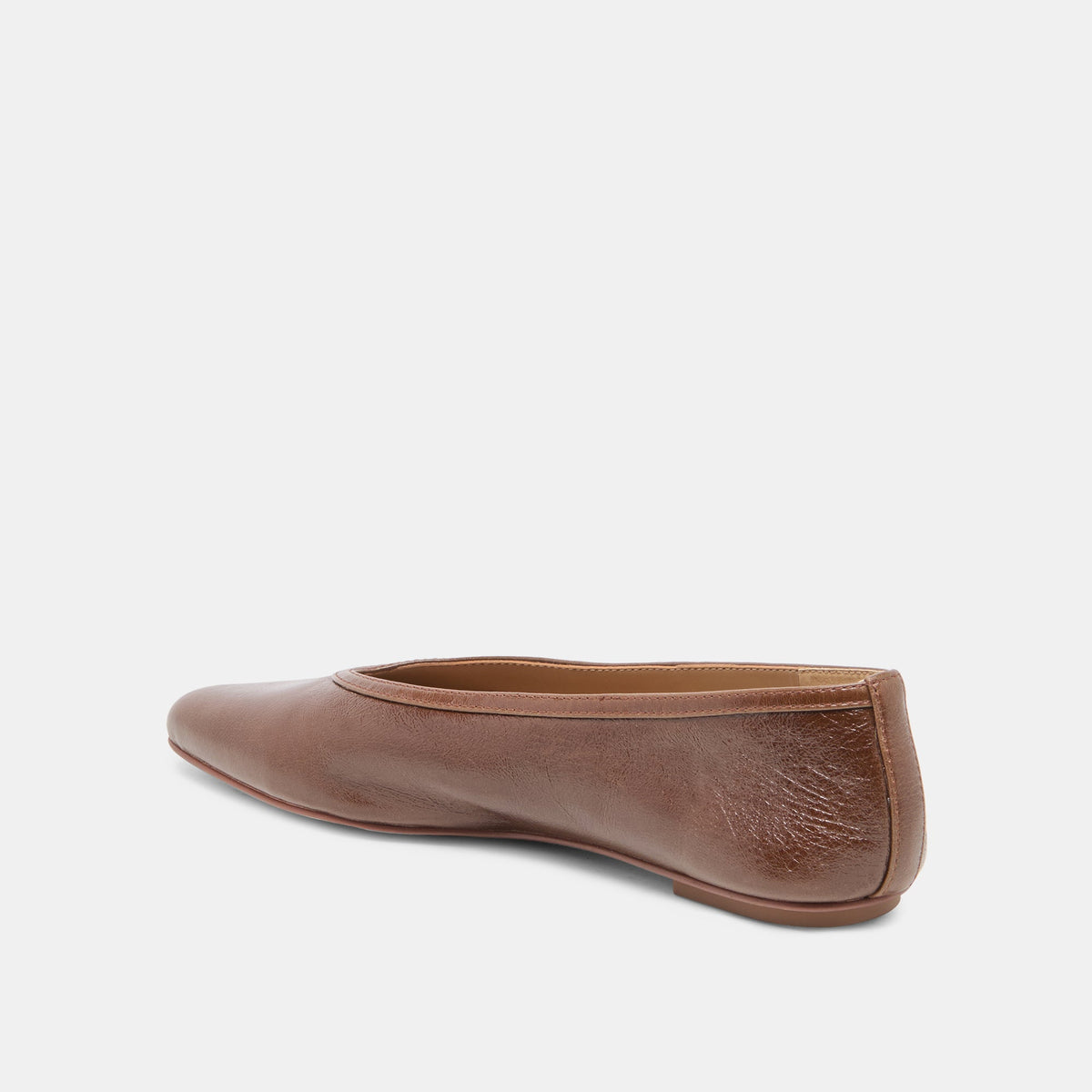 Dolce Vita SHOES CARET Russet Leather Pointed-Toe Ballet Flats