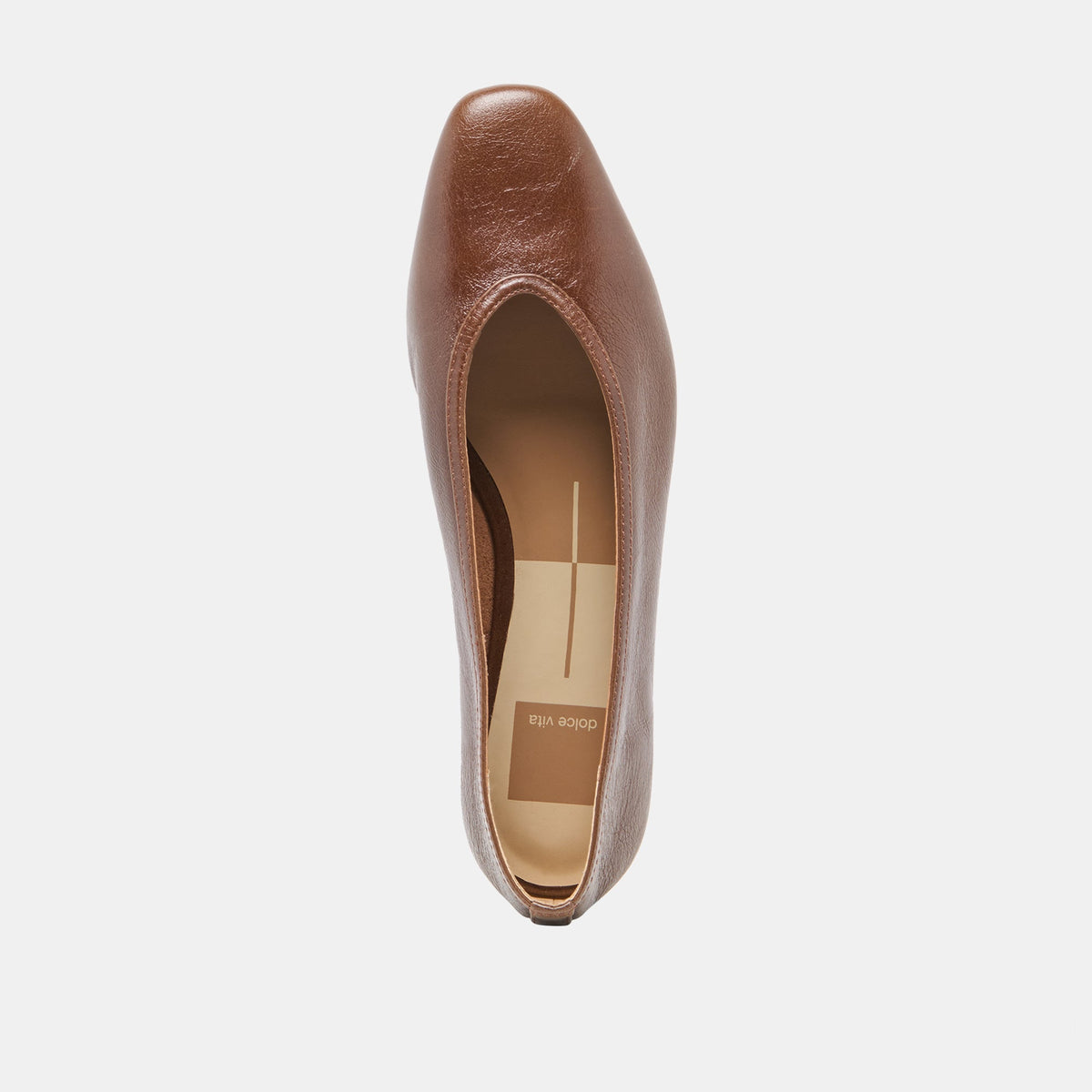 Dolce Vita SHOES CARET Russet Leather Pointed-Toe Ballet Flats