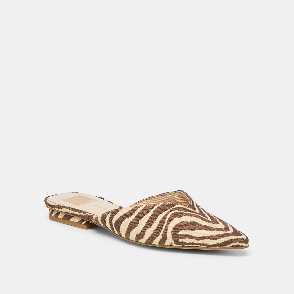 Dolce Vita SHOES Elm Beige Zebra Raffia Flats
