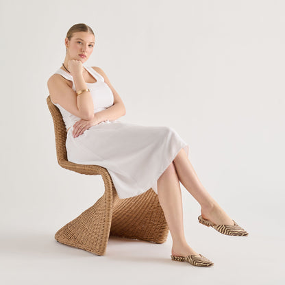Dolce Vita SHOES Elm Beige Zebra Raffia Flats