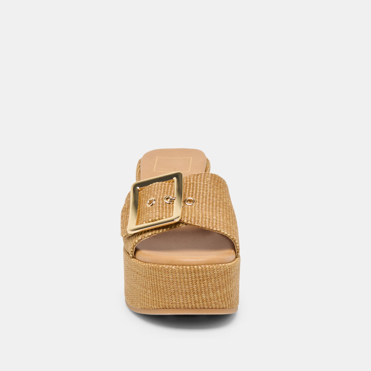 Dolce Vita SHOES Jilian Wide Mocha Raffia Wedges