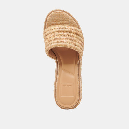 Dolce Vita SHOES Throne Wide Lt Natural Raffia Wedges