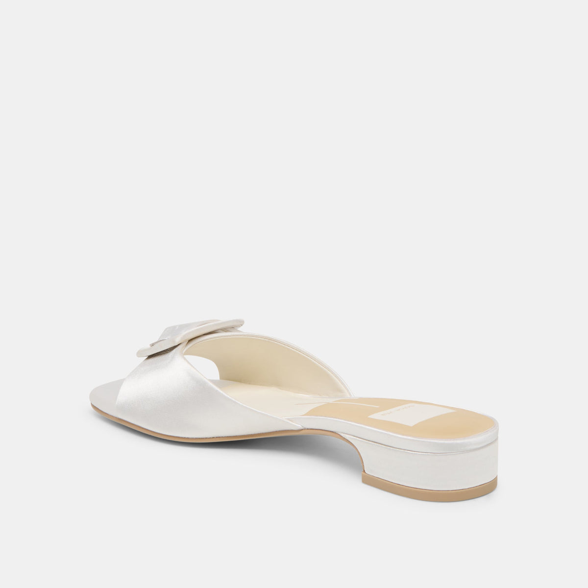 Dolce Vita SHOES Edina True White Satin Sandals