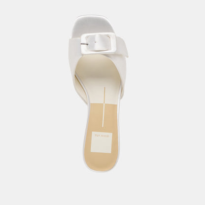Dolce Vita SHOES Edina True White Satin Sandals