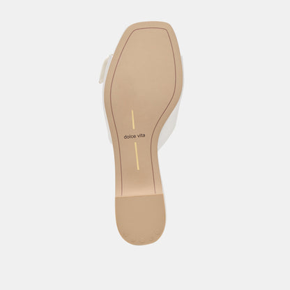 Dolce Vita SHOES Edina True White Satin Sandals
