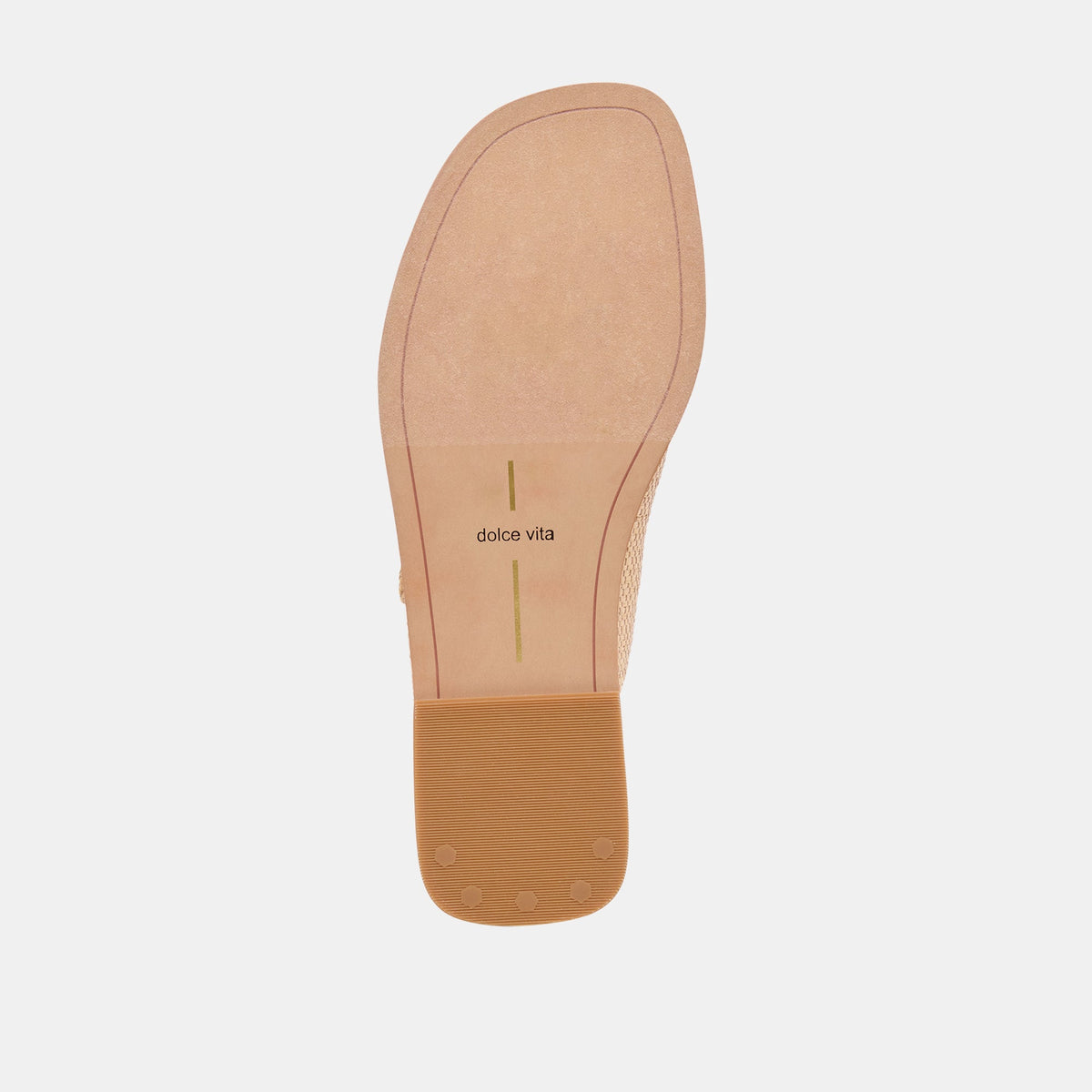 Dolce Vita SHOES FIN Sand Raffia Open-Toe Slide Sandals