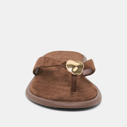 Dolce Vita SHOES Jaina Dk Brown Suede Sandals