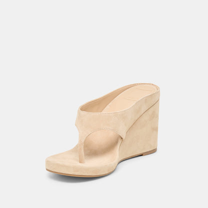 Dolce Vita SHOES Hinna Camel Suede Wedges