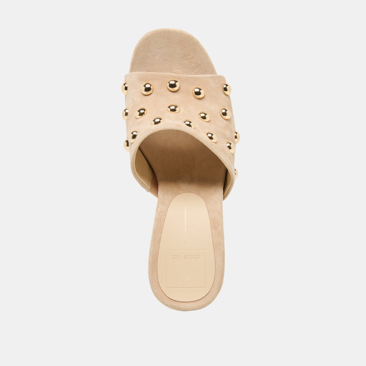 Dolce Vita SHOES Holta Stud Camel Suede Wedges