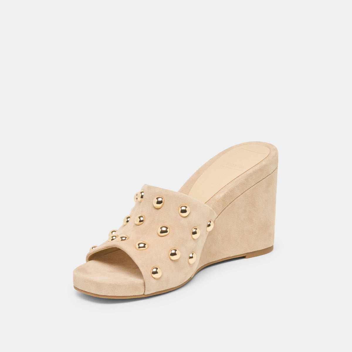 Dolce Vita SHOES Holta Stud Camel Suede Wedges