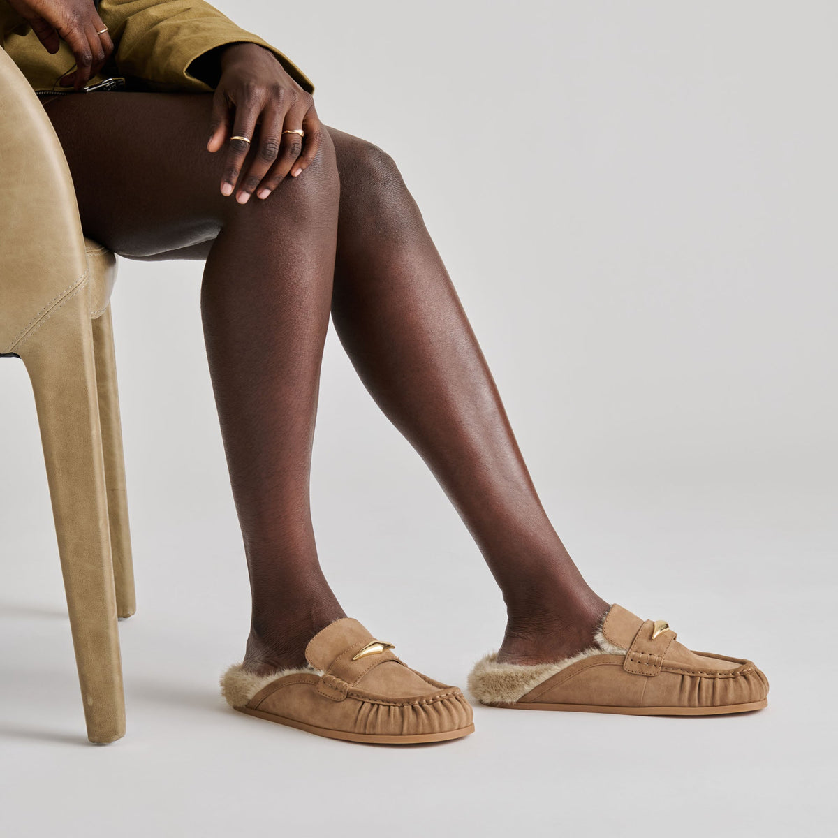 Dolce Vita SHOES Jodero Plush Mushroom Suede Flats