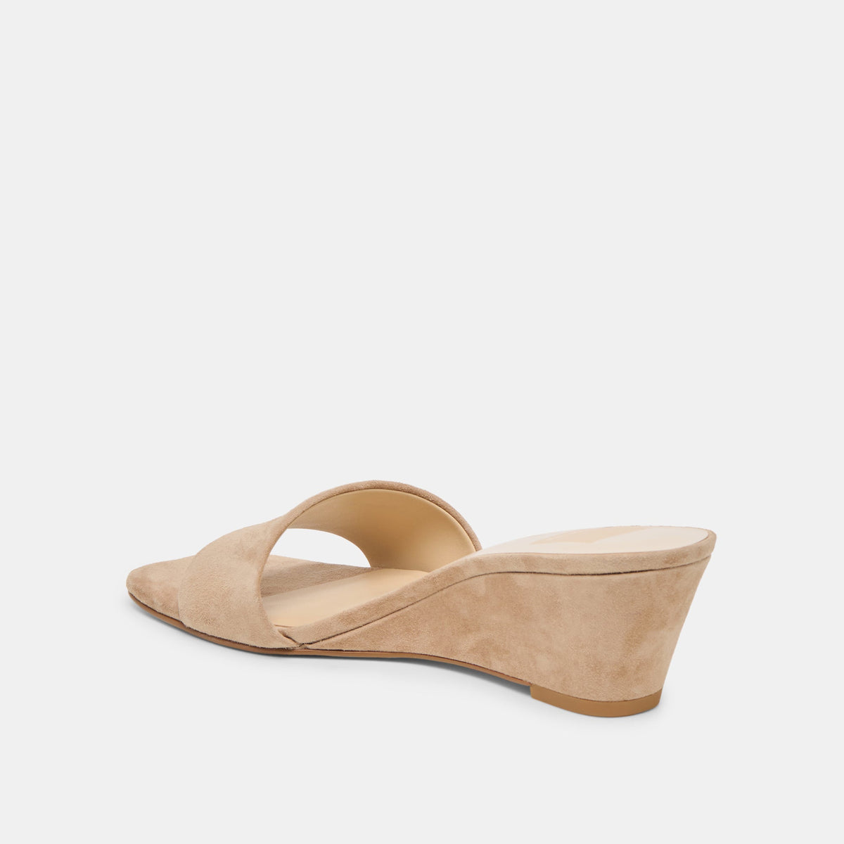 Dolce Vita SHOES Qaily Wide Camel Suede Wedges