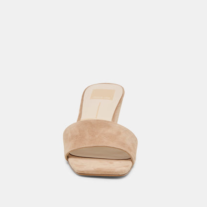 Dolce Vita SHOES Qaily Wide Camel Suede Wedges